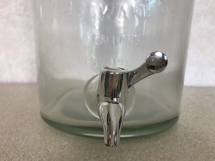 Old Fashioned Nantucket Glassware Co 2 Gallons Drink Dispenser [Photo 6]