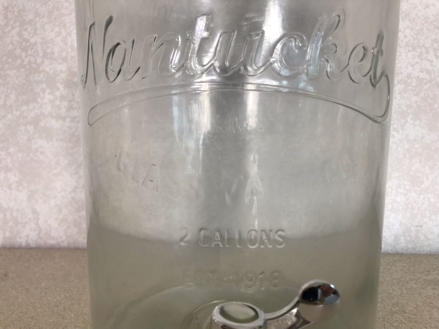 Old Fashioned Nantucket Glassware Co 2 Gallons Drink Dispenser [Photo 5]
