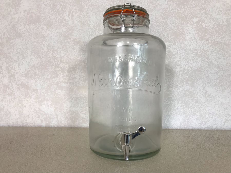Old Fashioned Nantucket Glassware Co 2 Gallons Drink Dispenser [Photo 3]
