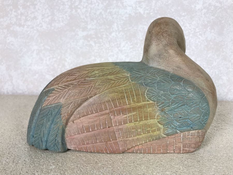 Hand Carved Bird Sculpture From Thailand 9.5W X 4D X 6.5H [Photo 4]