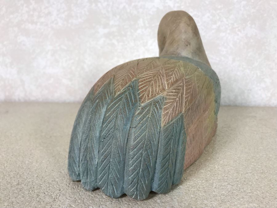 Hand Carved Bird Sculpture From Thailand 9.5W X 4D X 6.5H [Photo 5]