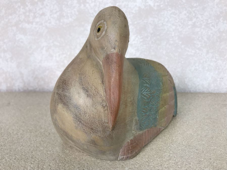 Hand Carved Bird Sculpture From Thailand 9.5W X 4D X 6.5H [Photo 3]