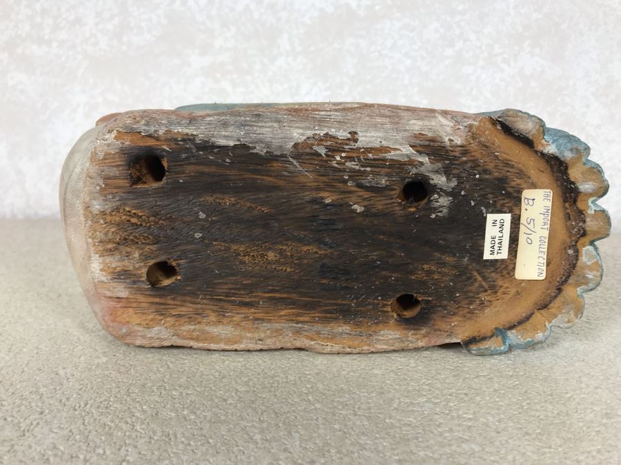 Hand Carved Bird Sculpture From Thailand 9.5W X 4D X 6.5H [Photo 6]