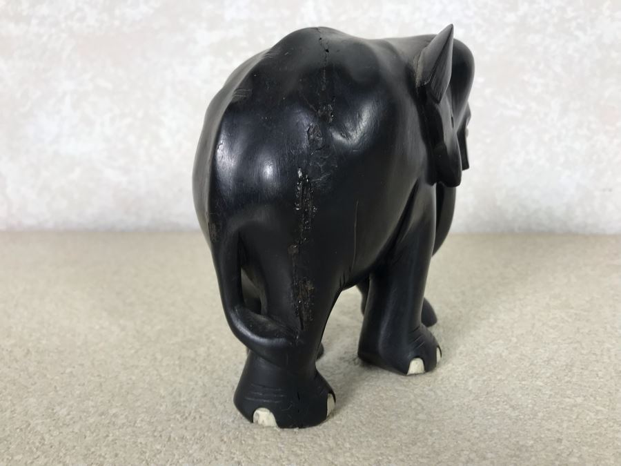 Carved Wooden Elephant Sculpture 5W X 5H [Photo 6]