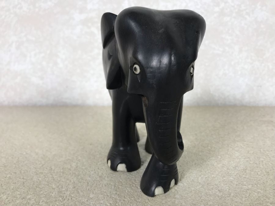 Carved Wooden Elephant Sculpture 5W X 5H [Photo 5]