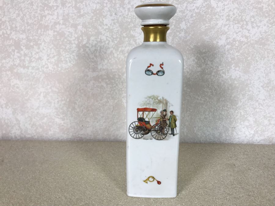 Porcelaine De Bruxelles Whiskey Decanter With Antique Cars [Photo 10]