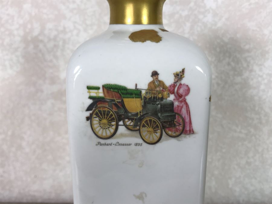 Porcelaine De Bruxelles Whiskey Decanter With Antique Cars [Photo 13]