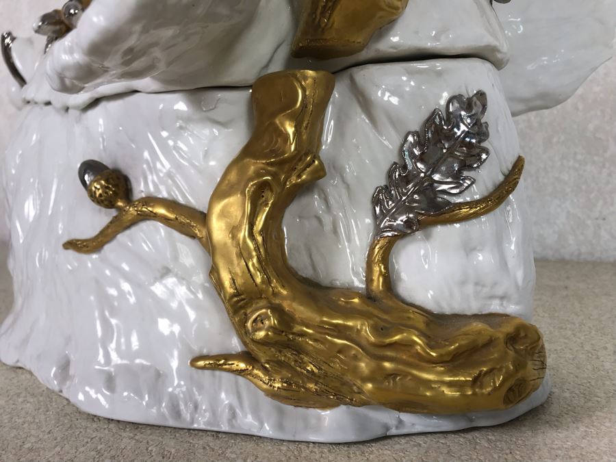 Rare Antique Florence Italy Mangani Boar Soup Tureen 17W X 9D X 11H [Photo 23]