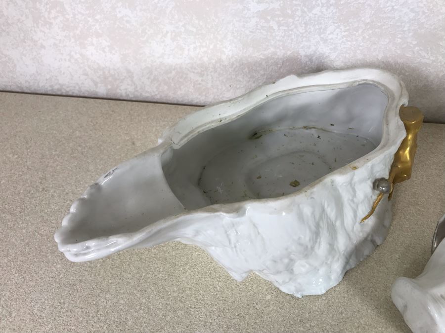 Rare Antique Florence Italy Mangani Boar Soup Tureen 17W X 9D X 11H [Photo 17]