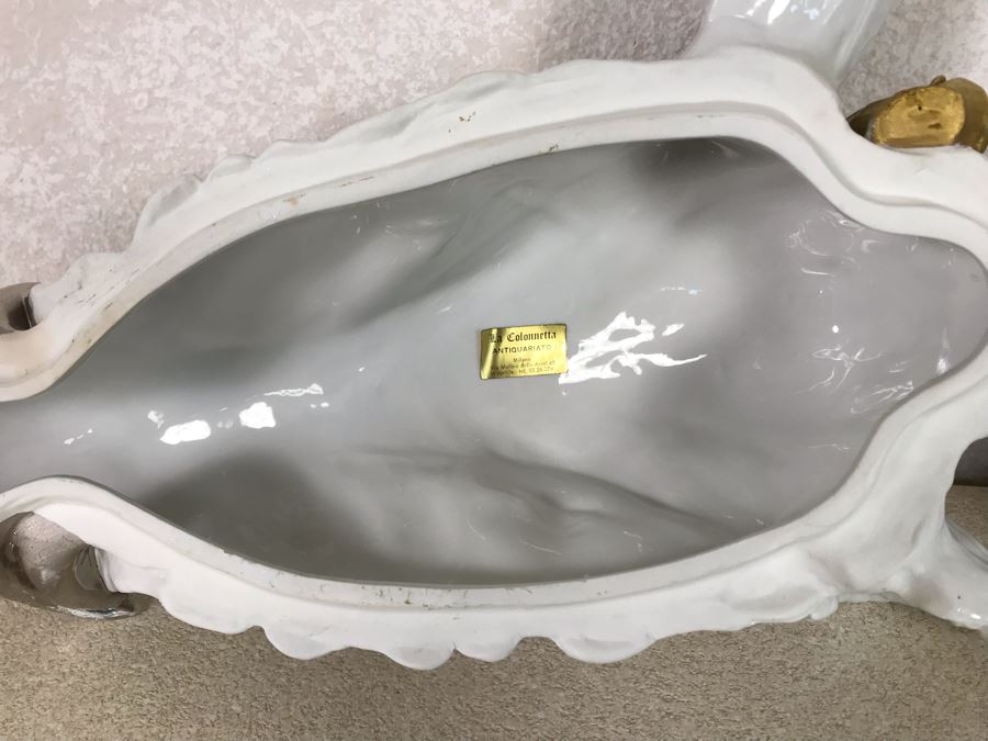 Rare Antique Florence Italy Mangani Boar Soup Tureen 17W X 9D X 11H [Photo 22]