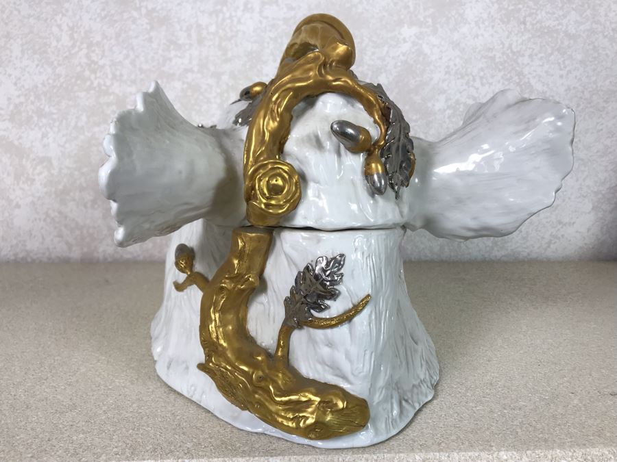 Rare Antique Florence Italy Mangani Boar Soup Tureen 17W X 9D X 11H [Photo 14]