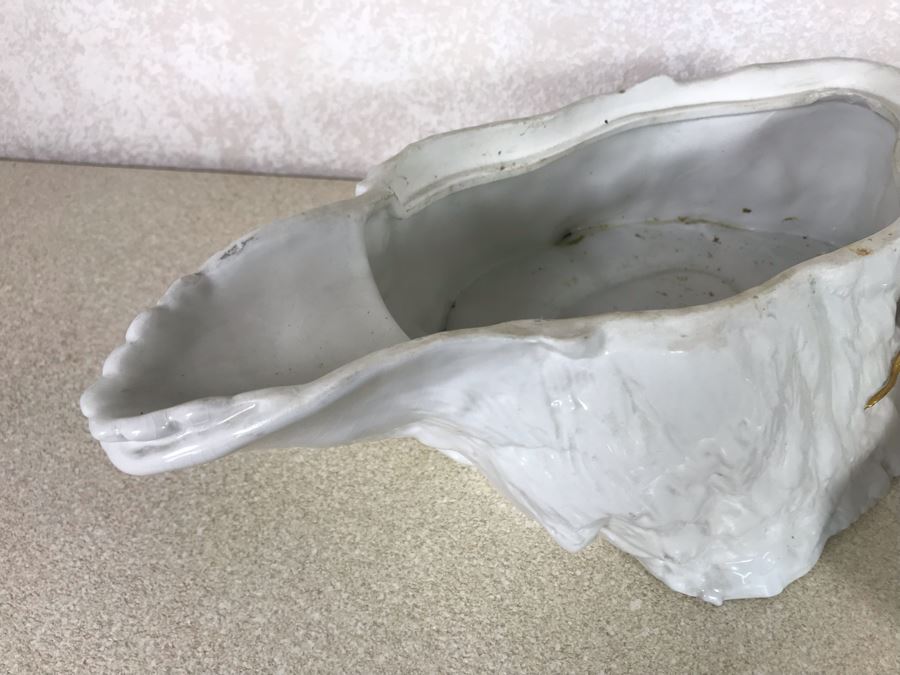 Rare Antique Florence Italy Mangani Boar Soup Tureen 17W X 9D X 11H [Photo 16]