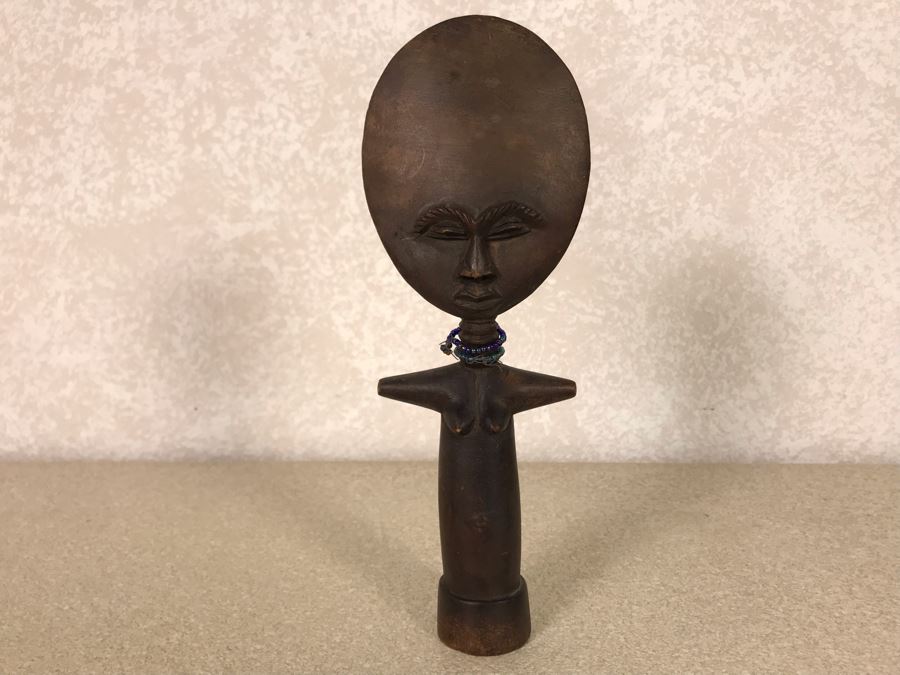 Carved Wooden African Fertility Figure Doll 3W X 9H [Photo 3]