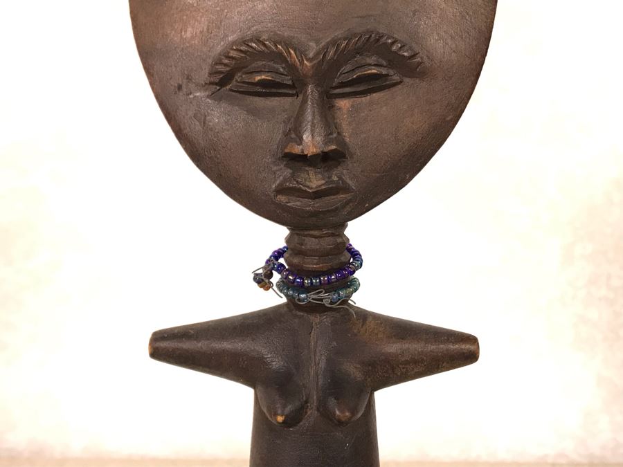 Carved Wooden African Fertility Figure Doll 3W X 9H [Photo 4]