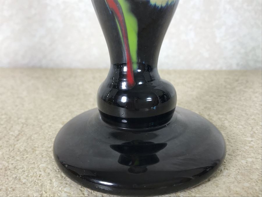 Hand Crafted Studio Art Glass Candlestick 12H [Photo 5]