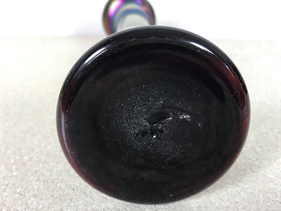 Hand Crafted Studio Art Glass Candlestick 12H [Photo 7]