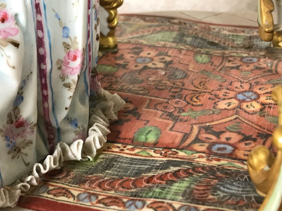 Monumental Italian Capodimonte Porcelain Figurine Of Woman Admiringly Listening To Woman Playing Piano And Man Playing Cello (See Photos For Defects) 18W X 12D X 11H [Photo 20]