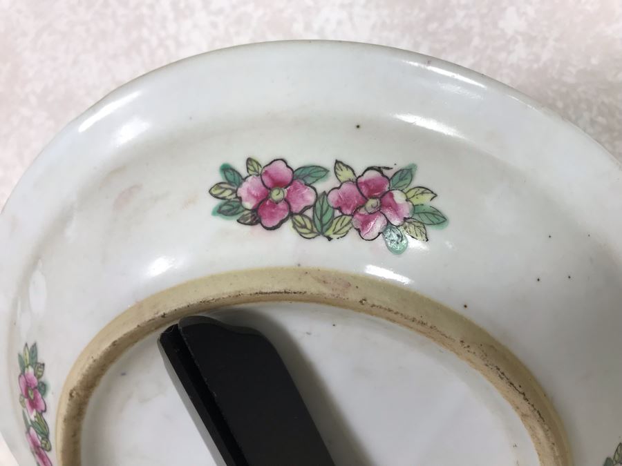 Hand Painted Chinese Dish With Stand 10.25W [Photo 7]