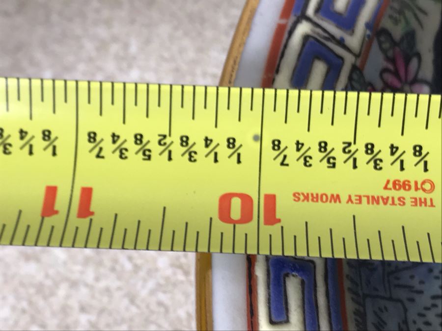 Hand Painted Chinese Dish With Stand 10.25W [Photo 10]