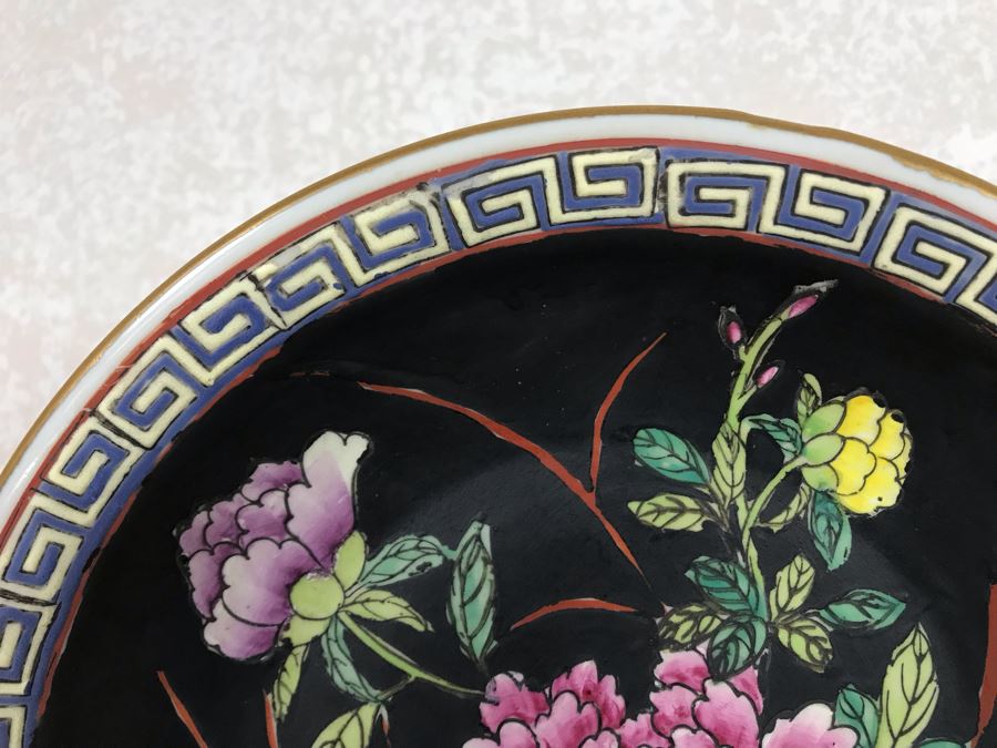Hand Painted Chinese Dish With Stand 10.25W [Photo 5]
