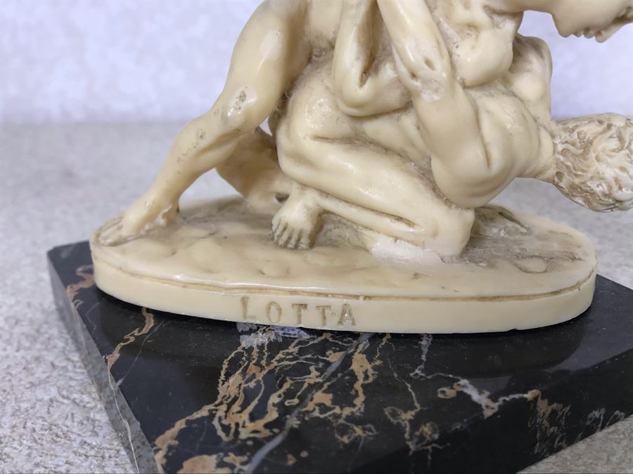 Three Sculptor A. Santini Classic Figure Sculptures And One Unknown Sculpture Figurine 7.5H - 4H [Photo 8]