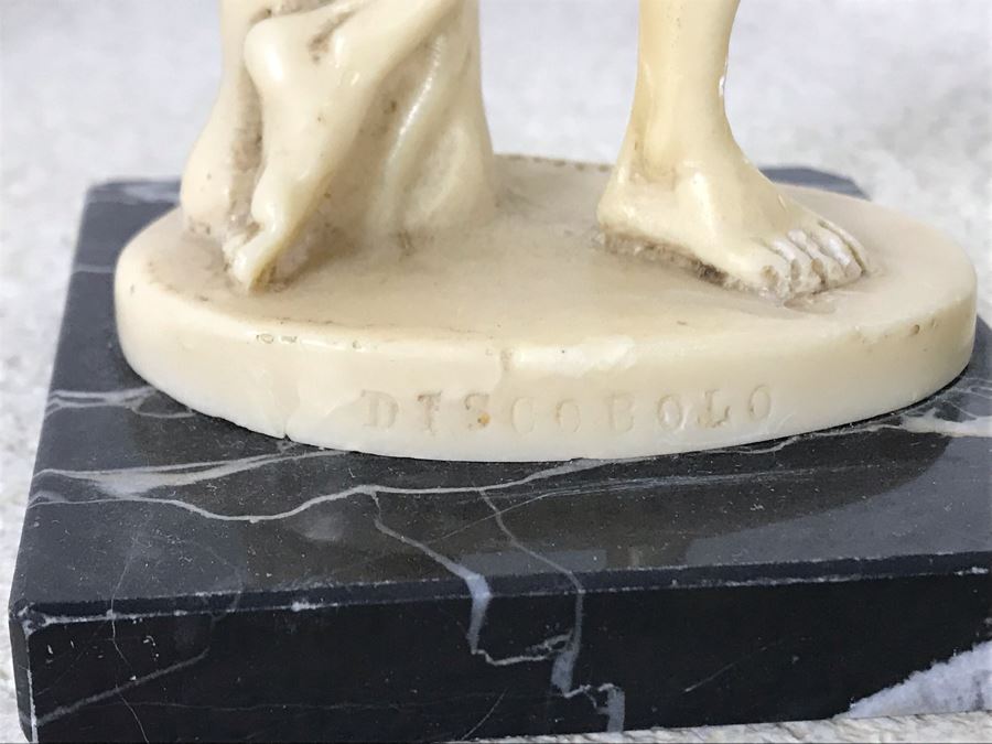 Three Sculptor A. Santini Classic Figure Sculptures And One Unknown Sculpture Figurine 7.5H - 4H [Photo 12]