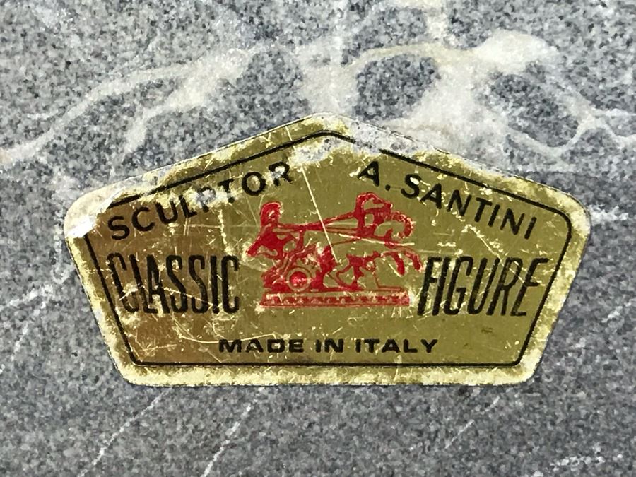 Three Sculptor A. Santini Classic Figure Sculptures And One Unknown Sculpture Figurine 7.5H - 4H [Photo 28]