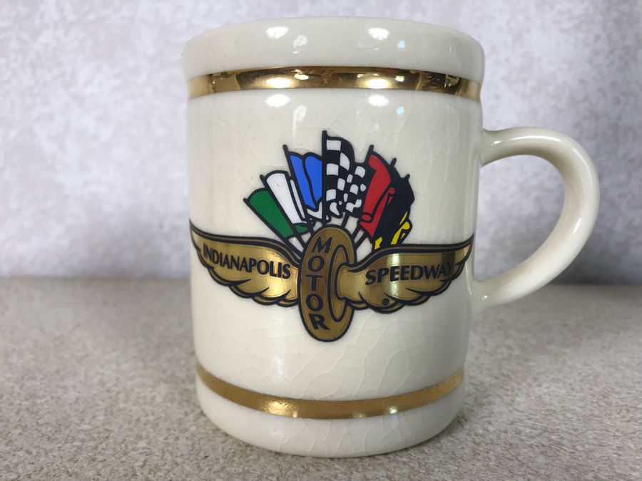 Vintage Indianapolis Motor Speedway Coffee Cup Showing Past Winners Through 1998
