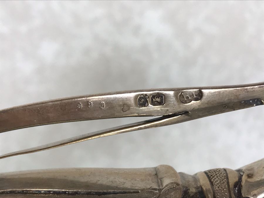 Impressive English Sterling Silver Ewer Pitcher With High Relief Repousse Decoration Featuring Winged Mermaids, Nautical Marine Motifs, Possibly Poseidon And Lions Head -Believe Mark Is Job Frank Hall In London, England 1,360g [Photo 30]