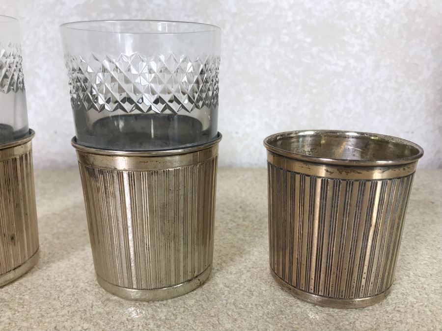 Four Vintage Italian 800 Silver Cups From Firenze Florence Italy Hallmarked 215 F1 - 320g TW [Photo 4]