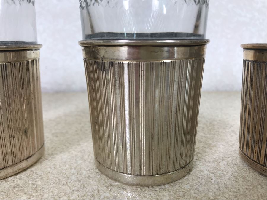 Four Vintage Italian 800 Silver Cups From Firenze Florence Italy Hallmarked 215 F1 - 320g TW [Photo 5]