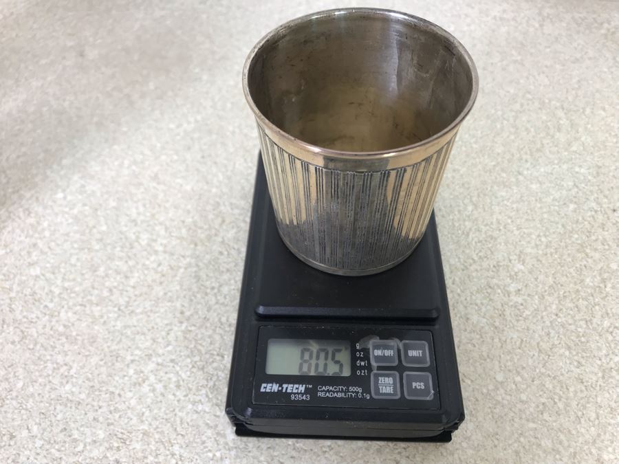 Four Vintage Italian 800 Silver Cups From Firenze Florence Italy Hallmarked 215 F1 - 320g TW [Photo 13]