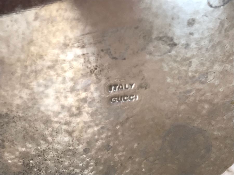 RARE Vintage GUCCI Italy Chain Handle Carrying Cups - Each Cup Weighs Apx 173g [Photo 11]