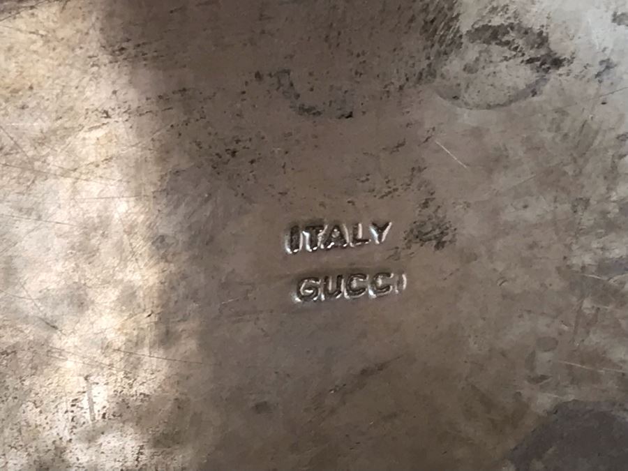 RARE Vintage GUCCI Italy Chain Handle Carrying Cups - Each Cup Weighs Apx 173g [Photo 12]