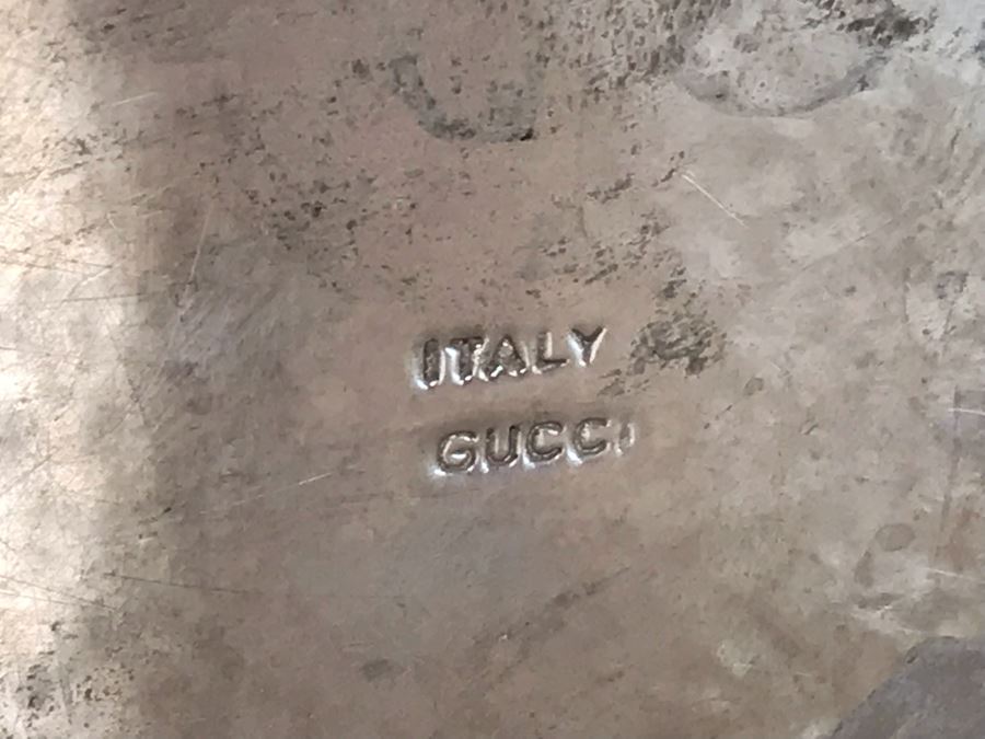 RARE Vintage GUCCI Italy Chain Handle Carrying Cups - Each Cup Weighs Apx 173g [Photo 13]