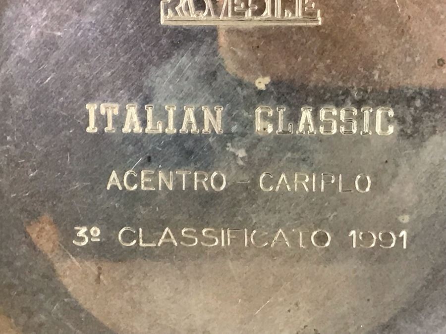 Vintage Italian Silver 800 Dish Guanziroli Golf Tournament Italian Classic Trophy 85.7g [Photo 3]