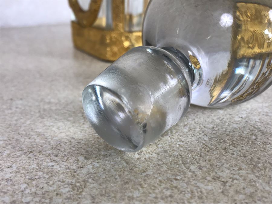 Crystal Liquor Decanter With Hallmarked Overlay Featuring Cherubs [Photo 12]