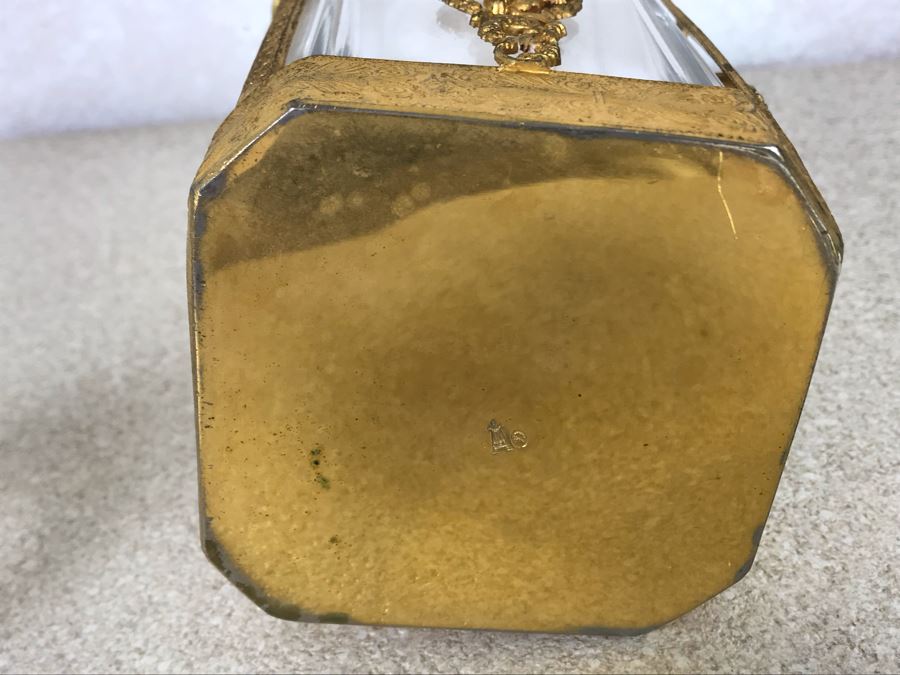 Crystal Liquor Decanter With Hallmarked Overlay Featuring Cherubs [Photo 14]