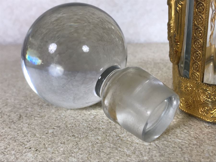 Crystal Liquor Decanter With Hallmarked Overlay Featuring Cherubs [Photo 11]