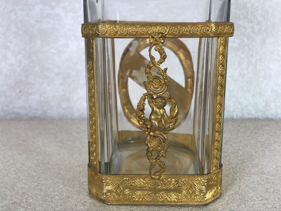Crystal Liquor Decanter With Hallmarked Overlay Featuring Cherubs [Photo 7]