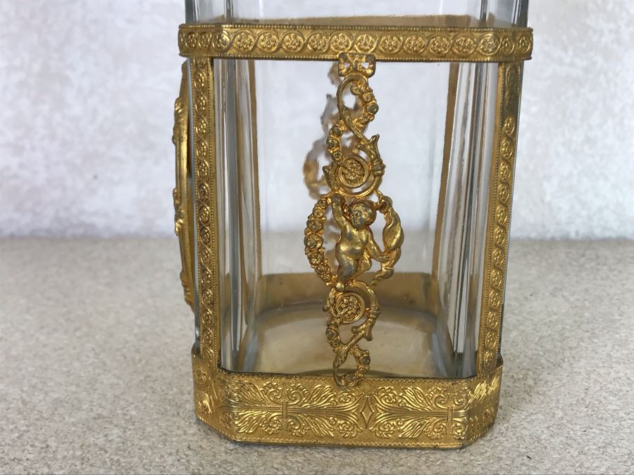 Crystal Liquor Decanter With Hallmarked Overlay Featuring Cherubs [Photo 8]