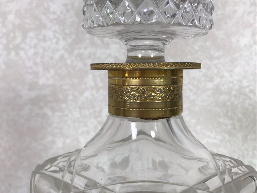 Vintage Crystal Gold Rim Decanter 9H [Photo 7]
