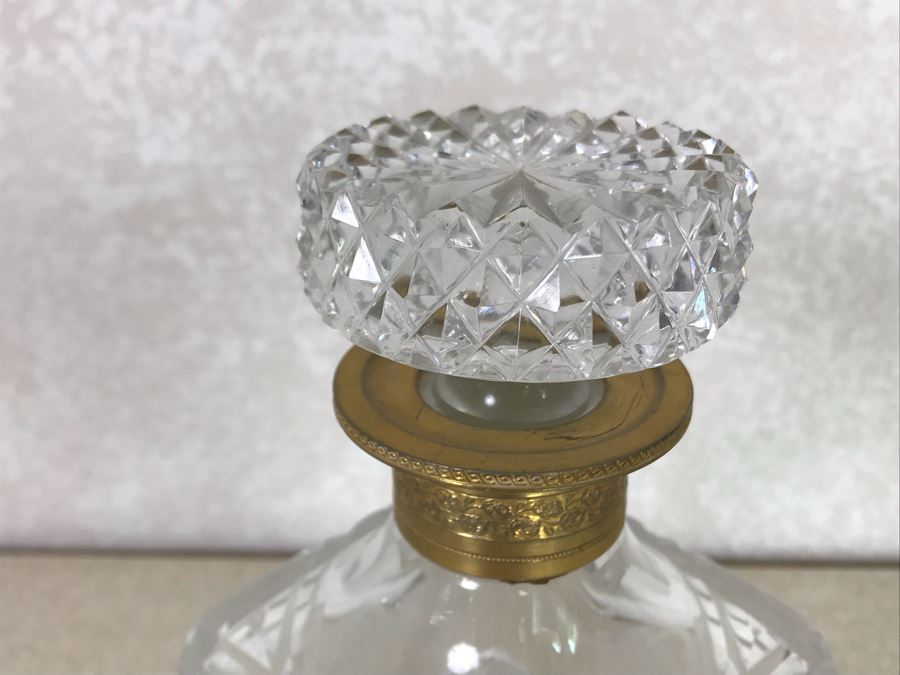 Vintage Crystal Gold Rim Decanter 9H [Photo 8]