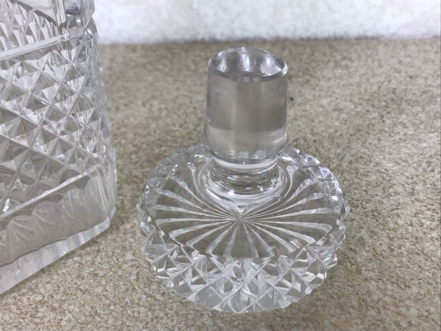 Vintage Crystal Gold Rim Decanter 9H [Photo 9]