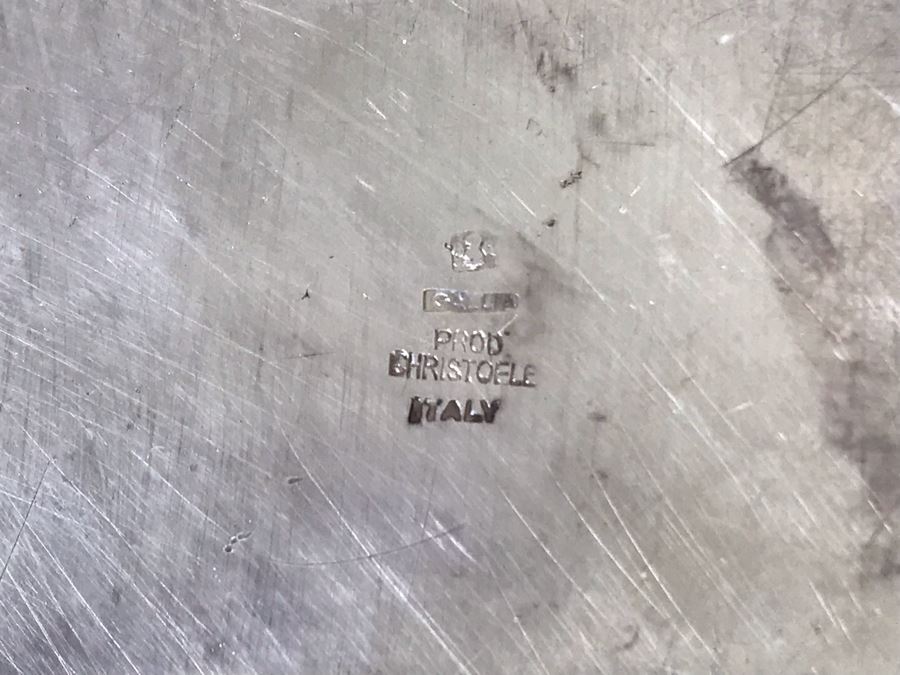 Mid-Century Modern Christofle France Gallia Lino Sabattini Ice Bucket 7.25H X 6.5W And Wine Bucket 5.75H X 4.75W With Tongues Handles [Photo 7]