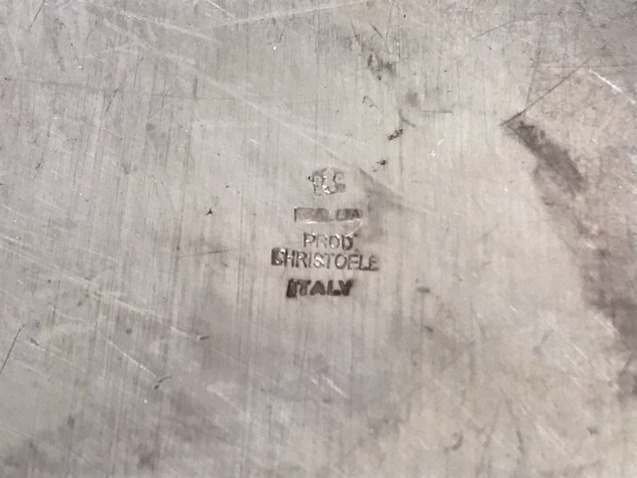 Mid-Century Modern Christofle France Gallia Lino Sabattini Ice Bucket 7.25H X 6.5W And Wine Bucket 5.75H X 4.75W With Tongues Handles [Photo 6]