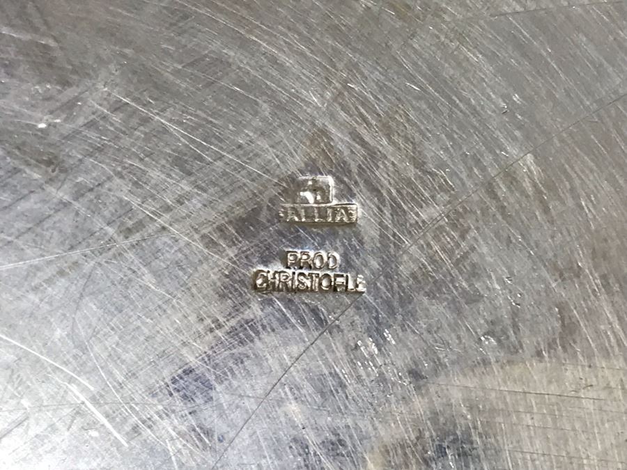 Mid-Century Modern Christofle France Gallia Lino Sabattini Ice Bucket 7.25H X 6.5W And Wine Bucket 5.75H X 4.75W With Tongues Handles [Photo 10]