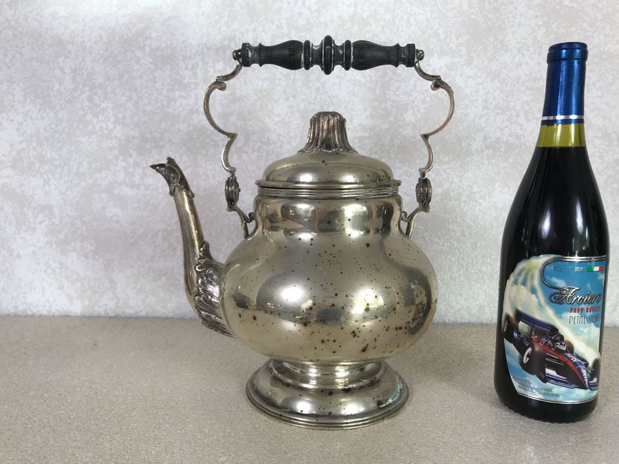 Vintage Sterling Silver Teapot 1,400g [Photo 1]