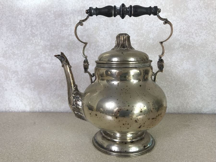 Vintage Sterling Silver Teapot 1,400g [Photo 4]