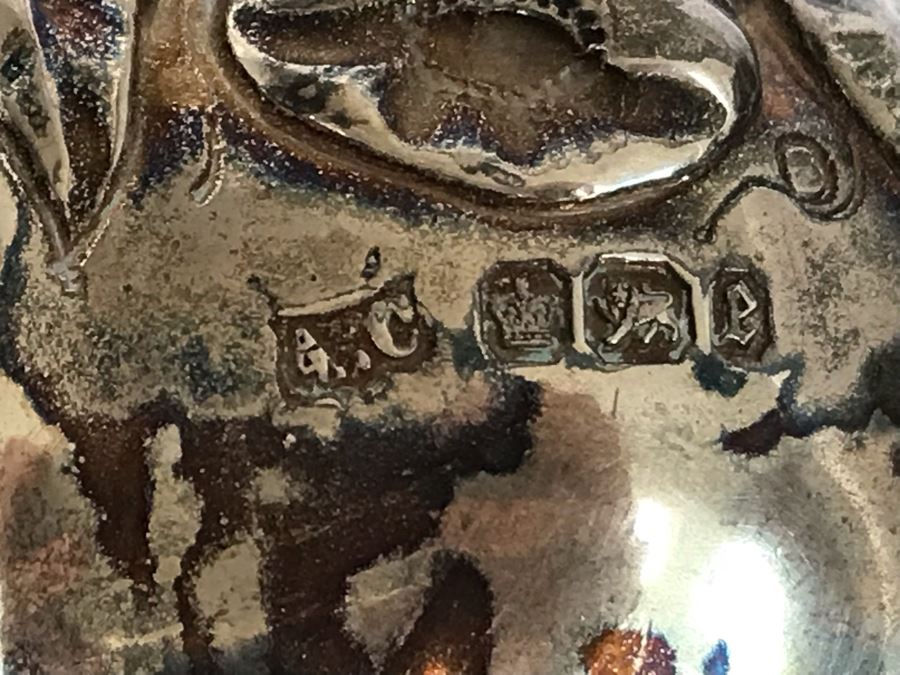 Rare Arts And Crafts Sterling Silver Repousse Tea And Coffee Service With Teapot, Coffee Pot, Creamer And Sugar By Alexander Clark 188 Oxford St London 2,700g [Photo 58]